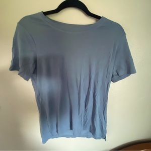 Cute kind of dressy top can go with anything like jeanshorts, jeans, skirts,